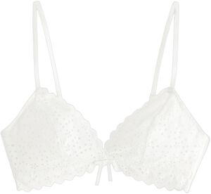 Bralette med broderie anglaise