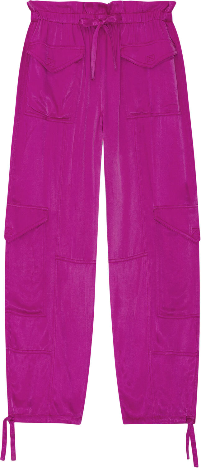 Washed Satin Pocket Pants