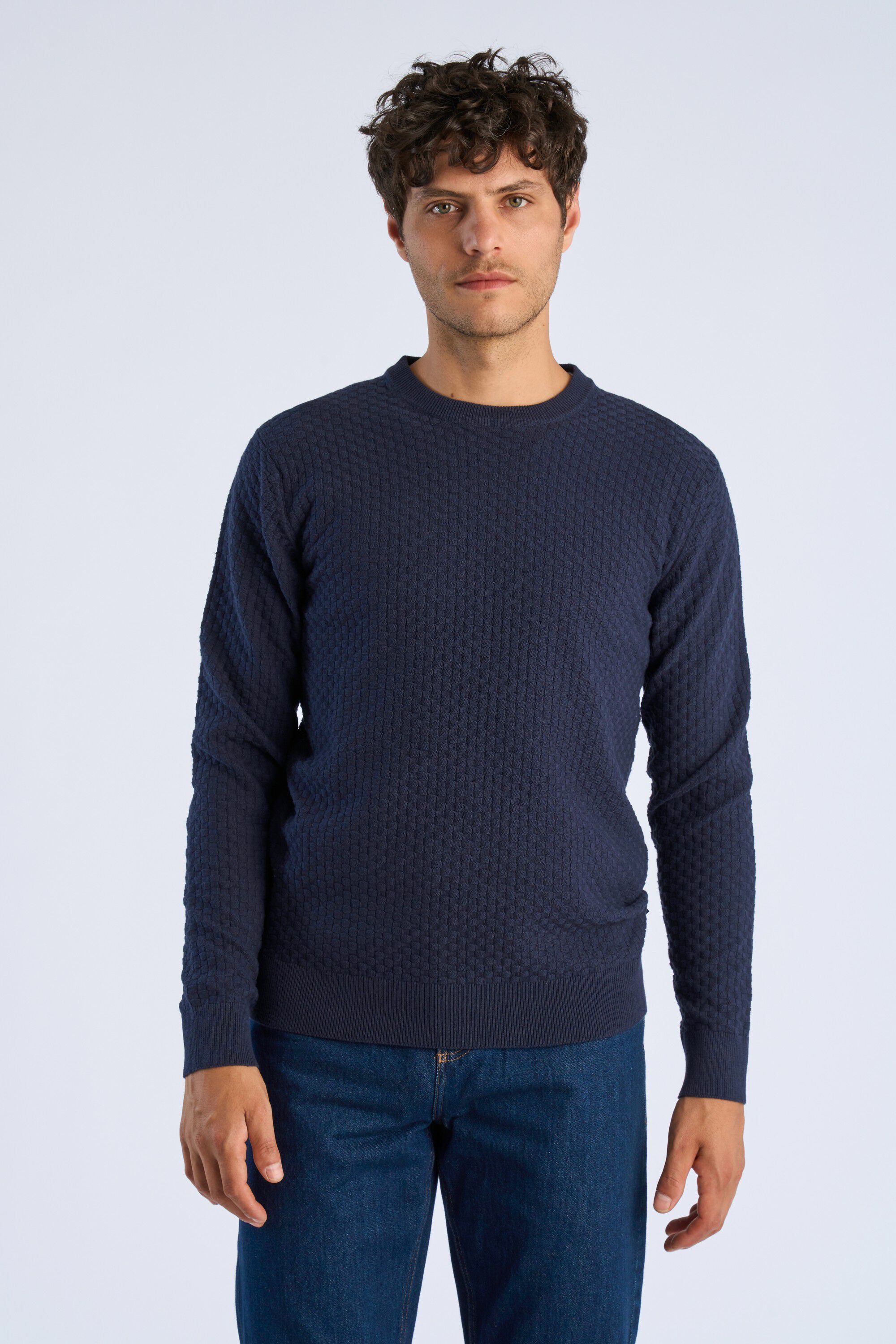 Structure o-neck knit L/S