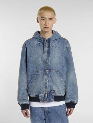 DICKIES HOODED DENIM JACKET RINSED