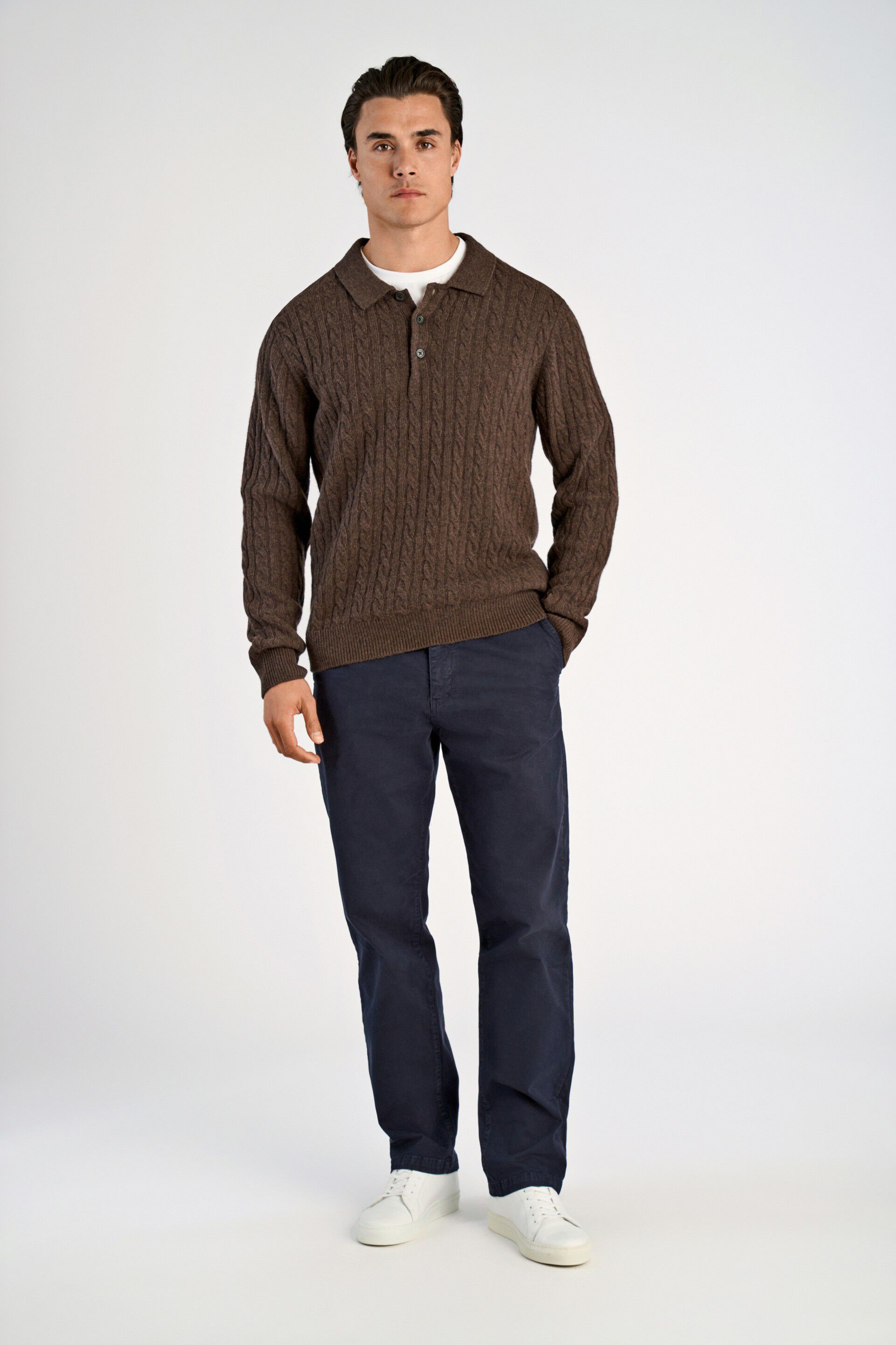 Lambswool half zip knit