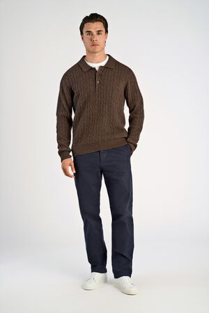 Lambswool half zip knit