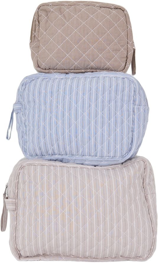 Moira 2 G toilettaske Beige / White Double Stripe