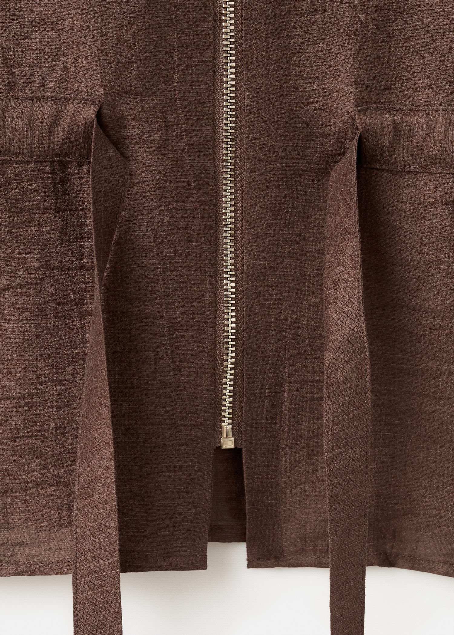 Linen blouse with belt