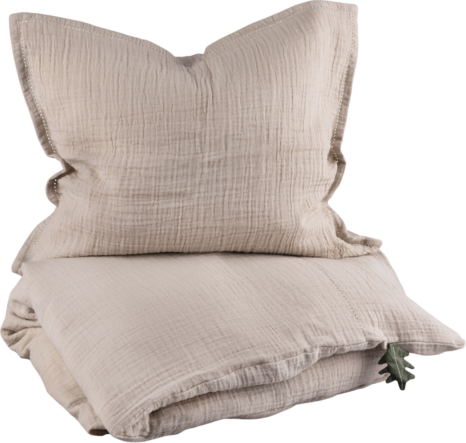 Senget&oslash;j, baby, musselin, seabreeze beige