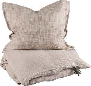 Sengetøj, baby, musselin, seabreeze beige