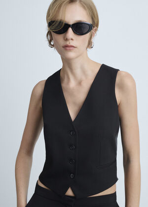 Suit waistcoat with buttons