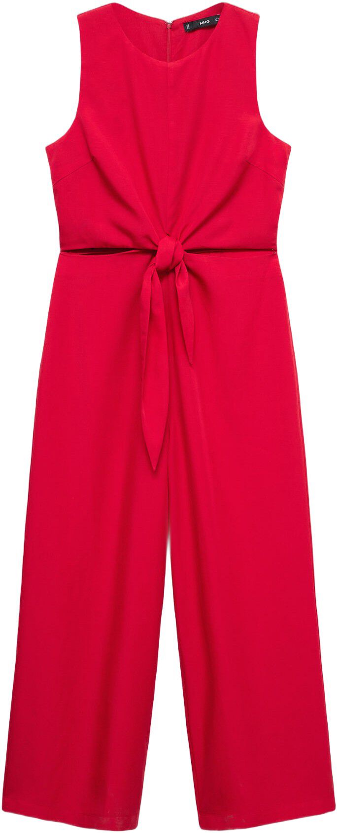 Lyocell jumpsuit cut out knot detai