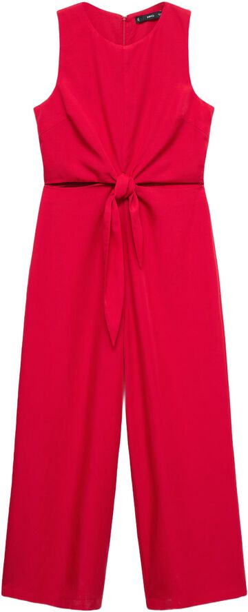 Lyocell jumpsuit cut out knot detai