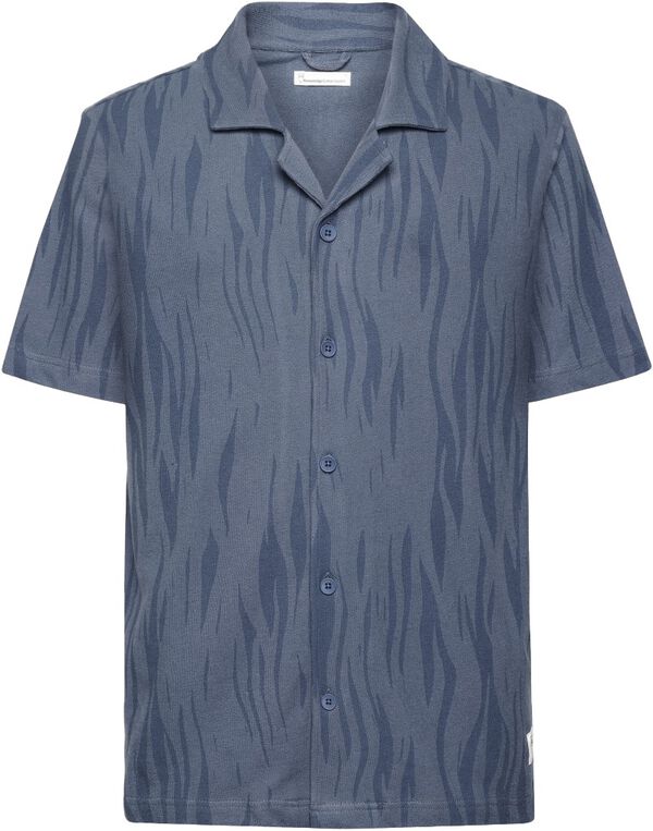 Bouclé Loose Fit Northern Lights Short Sleeve Shirt - Gots/V