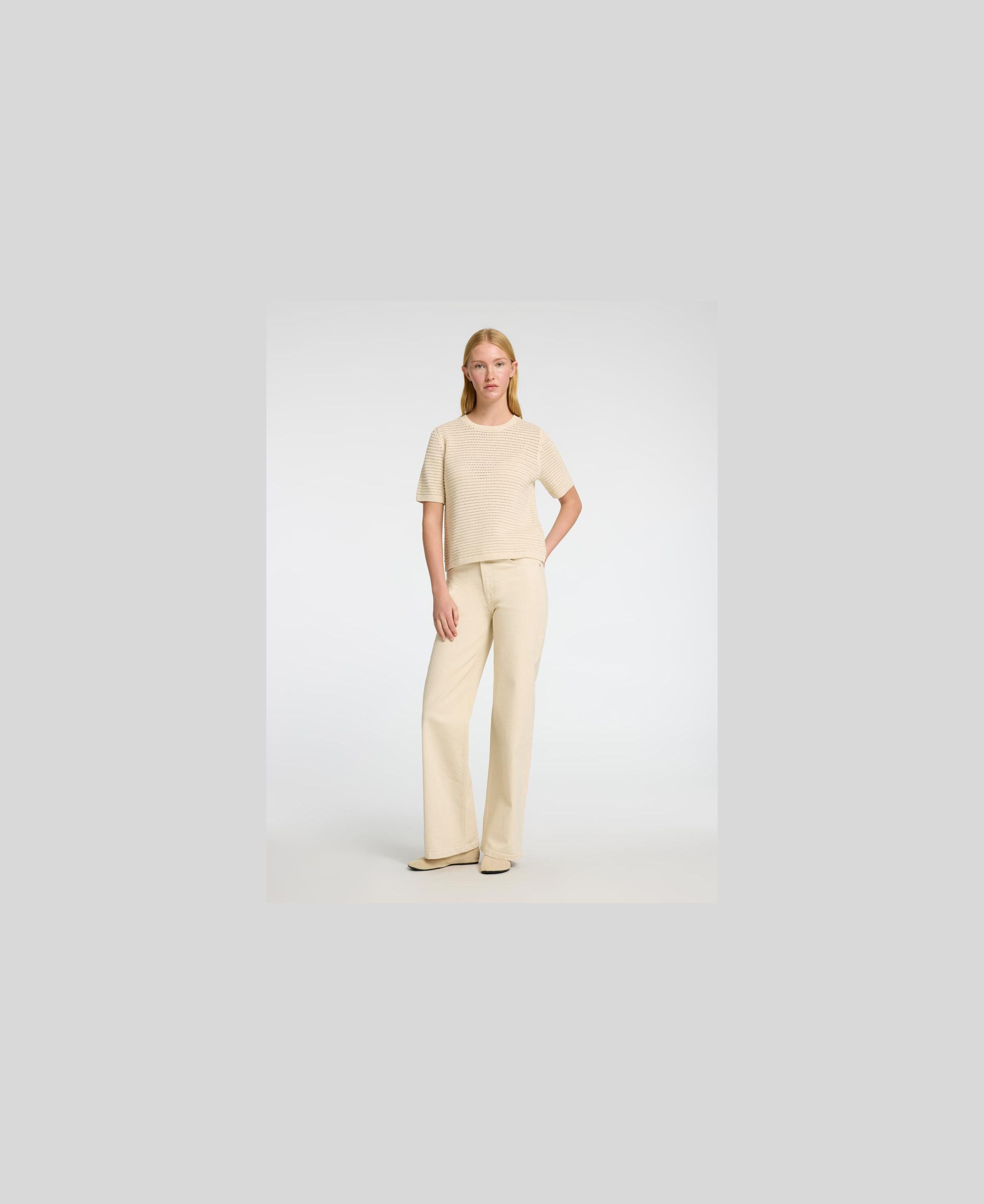 SLFVINNA SS STRUCTURE KNIT O-NECK N