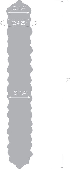 GLAS - PURPLE ROSE NUBBY DILDO