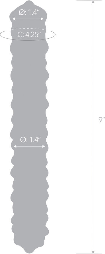 GLAS - PURPLE ROSE NUBBY DILDO