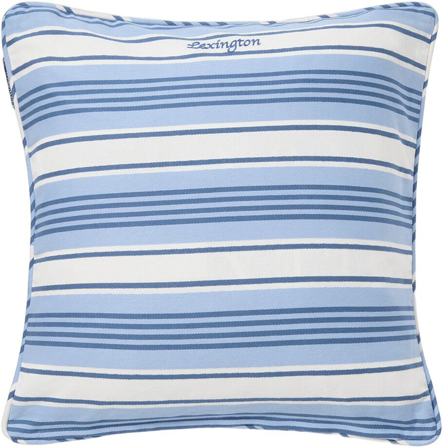 Striped Organic Cotton Twill Pillow Cover