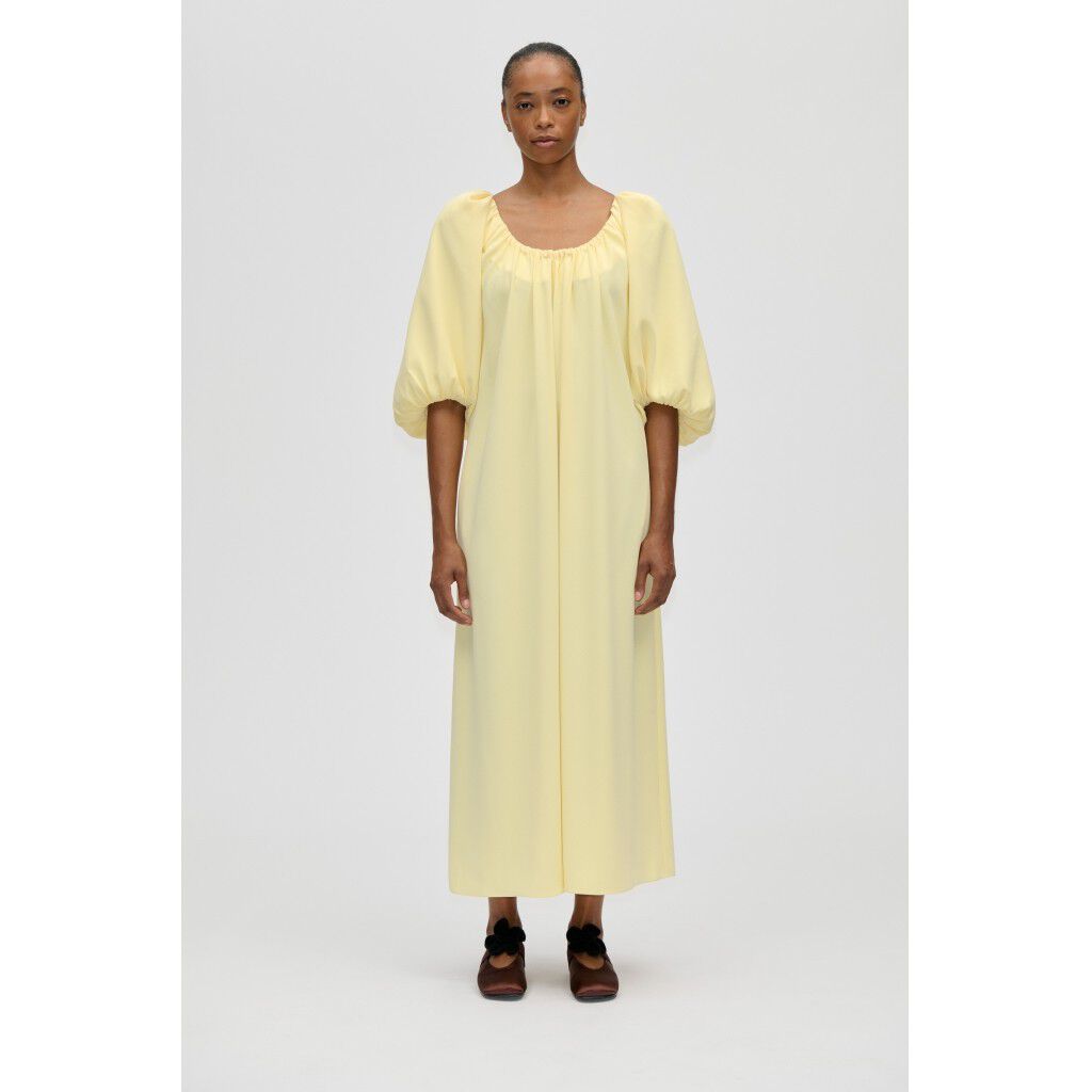 2395 Heavy Crepe, Romantic Voluminous Sleeve Dress