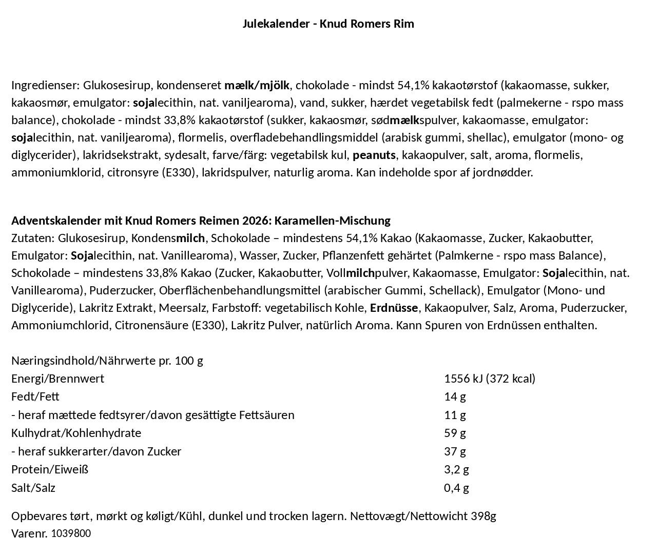 Julekalender Knud Romers rim (3D-26R) 2026