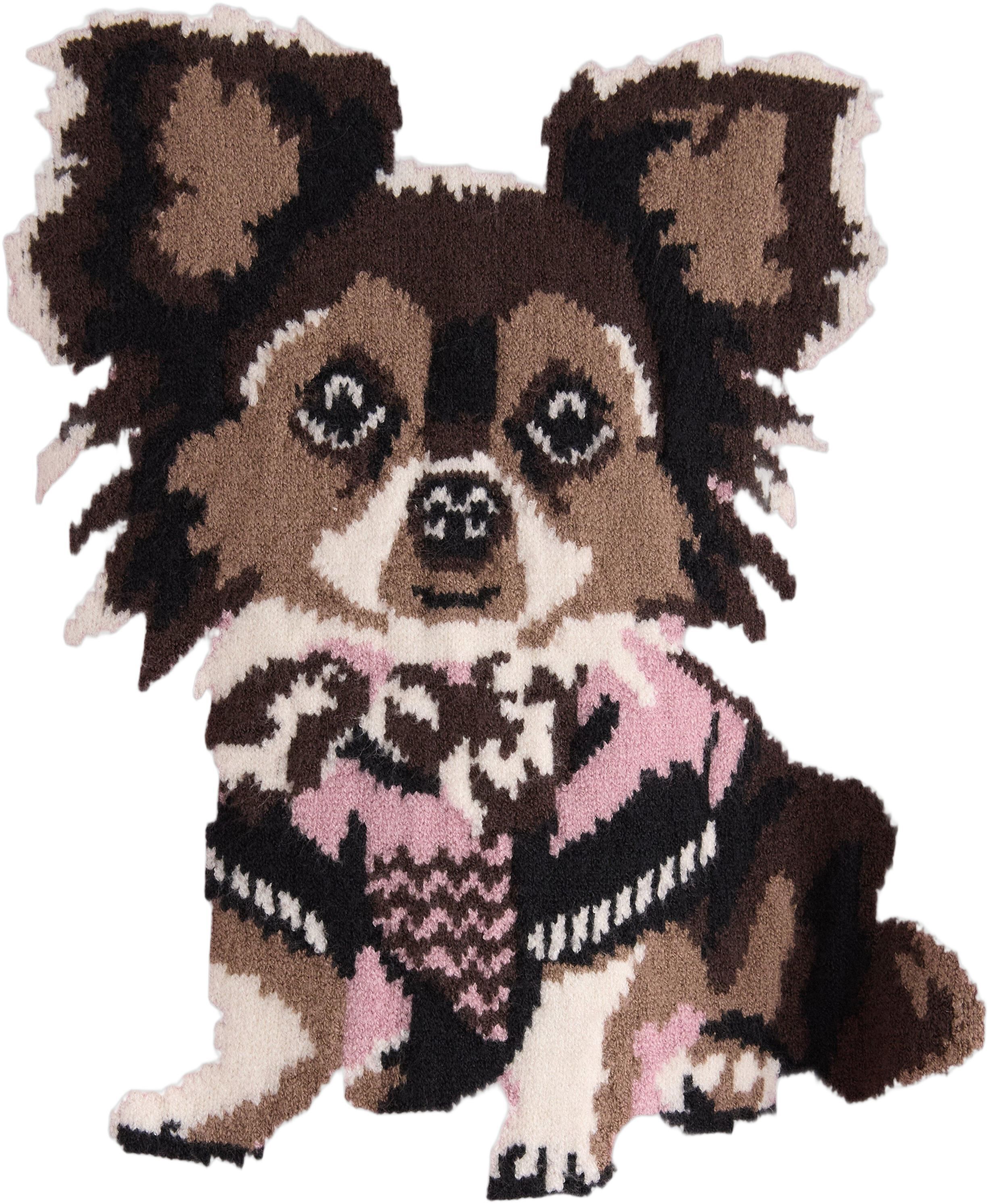 Sweater knitted placement inta