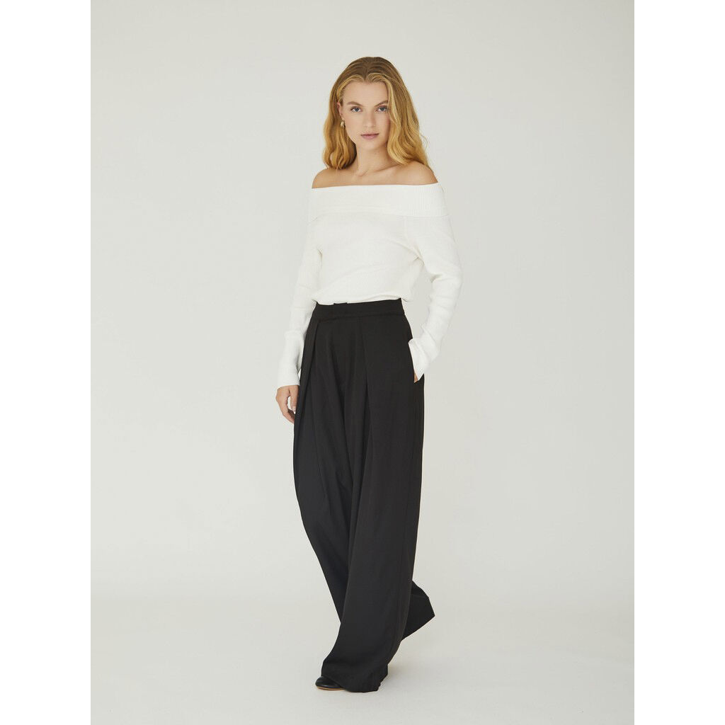 Rib Offshoulder Bluse