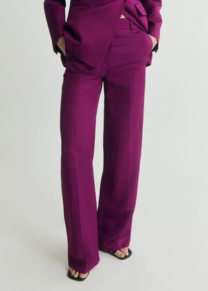 Straight-fit suit trousers