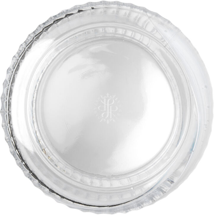 Lyngby Vase H25 cm swirl hvid mundbl&aelig;st glas