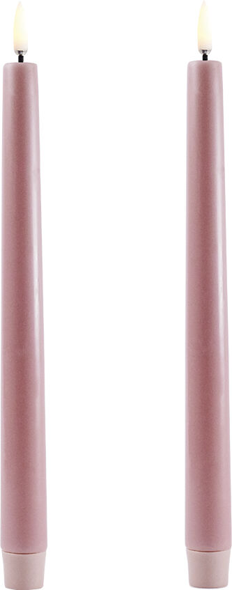 LED taper candle, Dusty rose