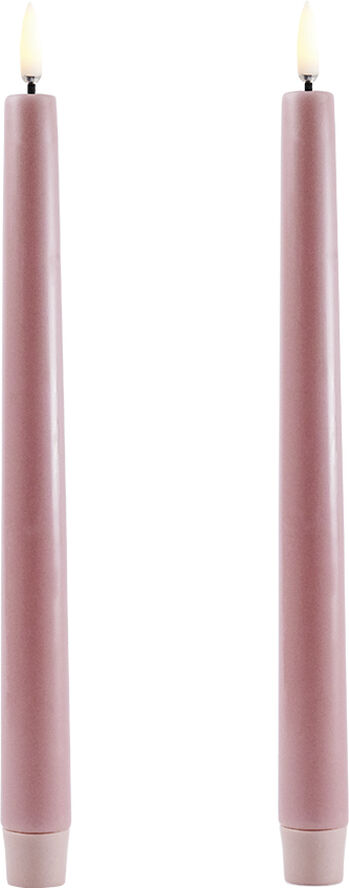 LED taper candle, Dusty rose