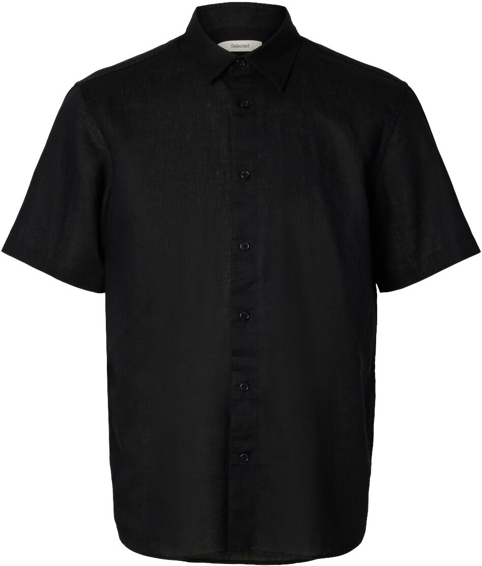 SLHREGCLAY LINENBLEND SS SHIRT CLA