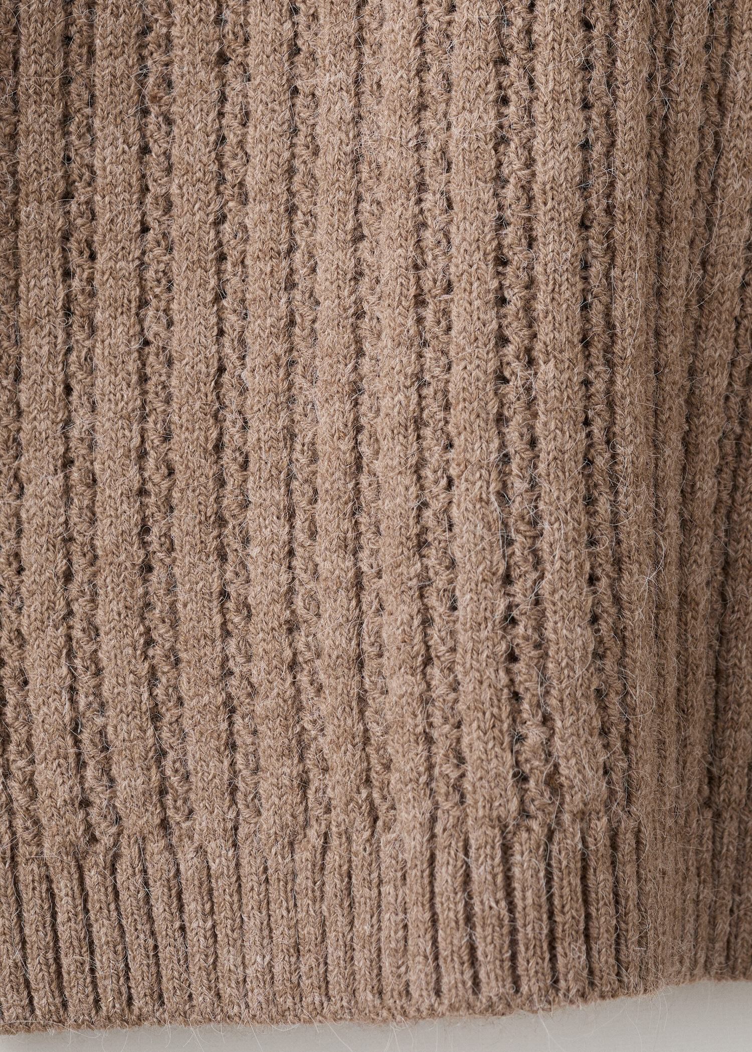 Openwork knit sweater