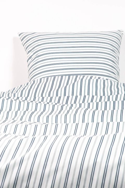Percale stripe 140x220cm 180TC Olympia blue