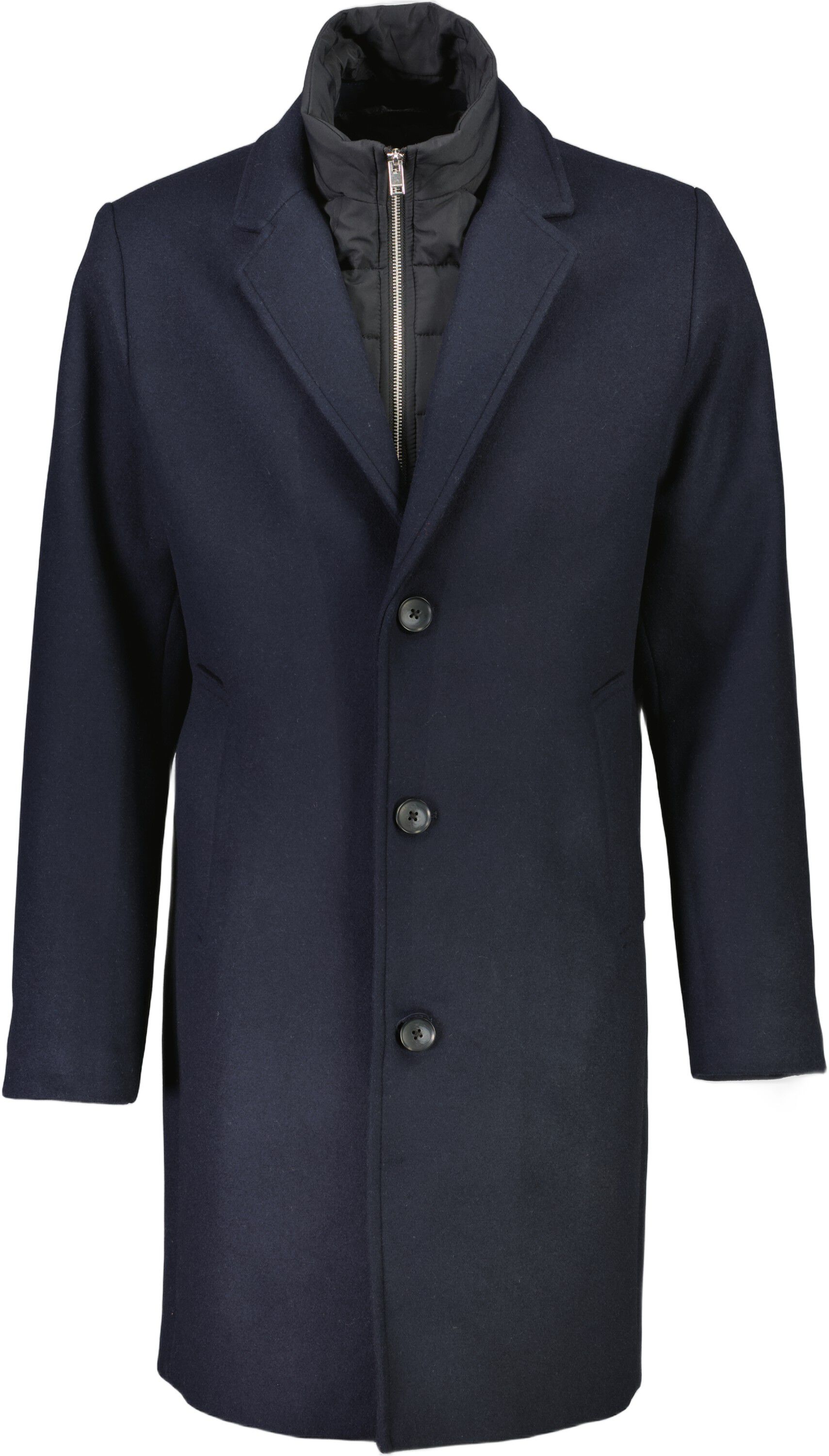 Detachable collar lapel coat