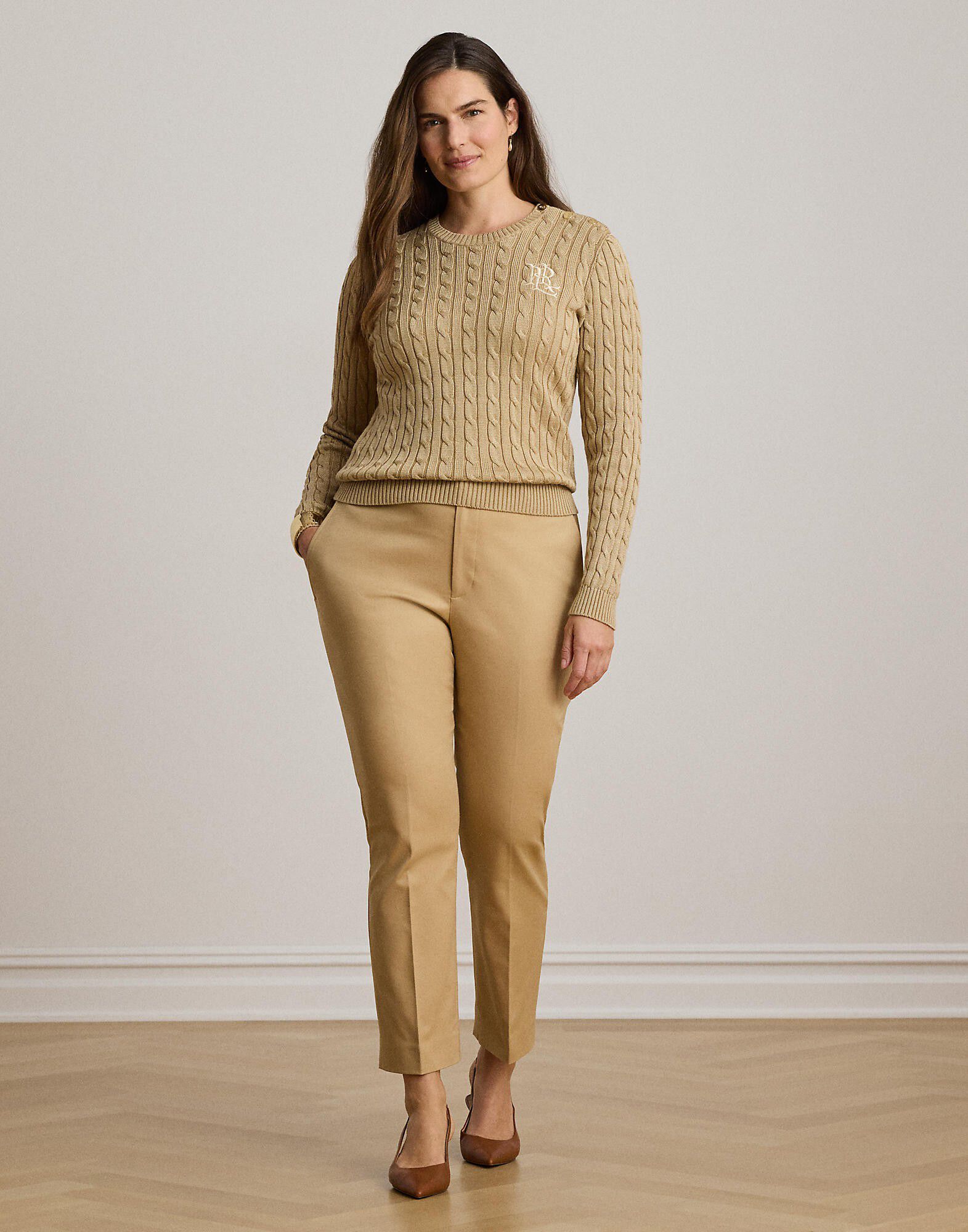 Double-Faced Cotton Slim Straight Pant