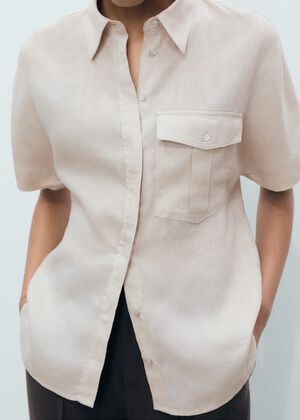 Pocket linen shirt