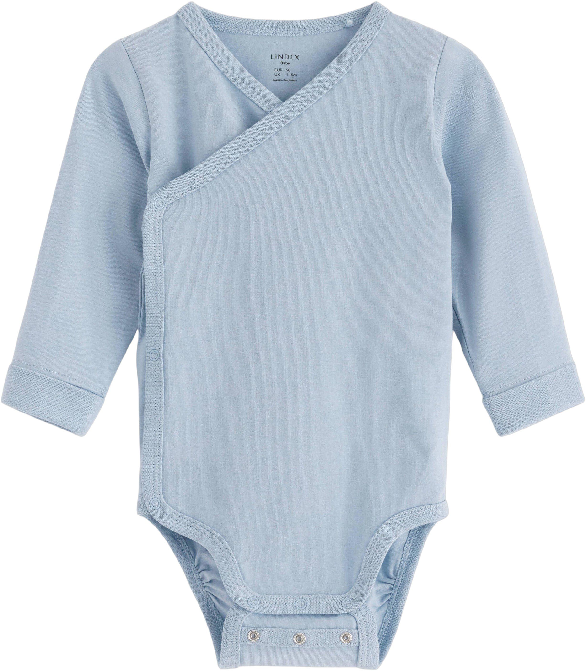 Omlottbody i bomullsjersey med l&aring;ng