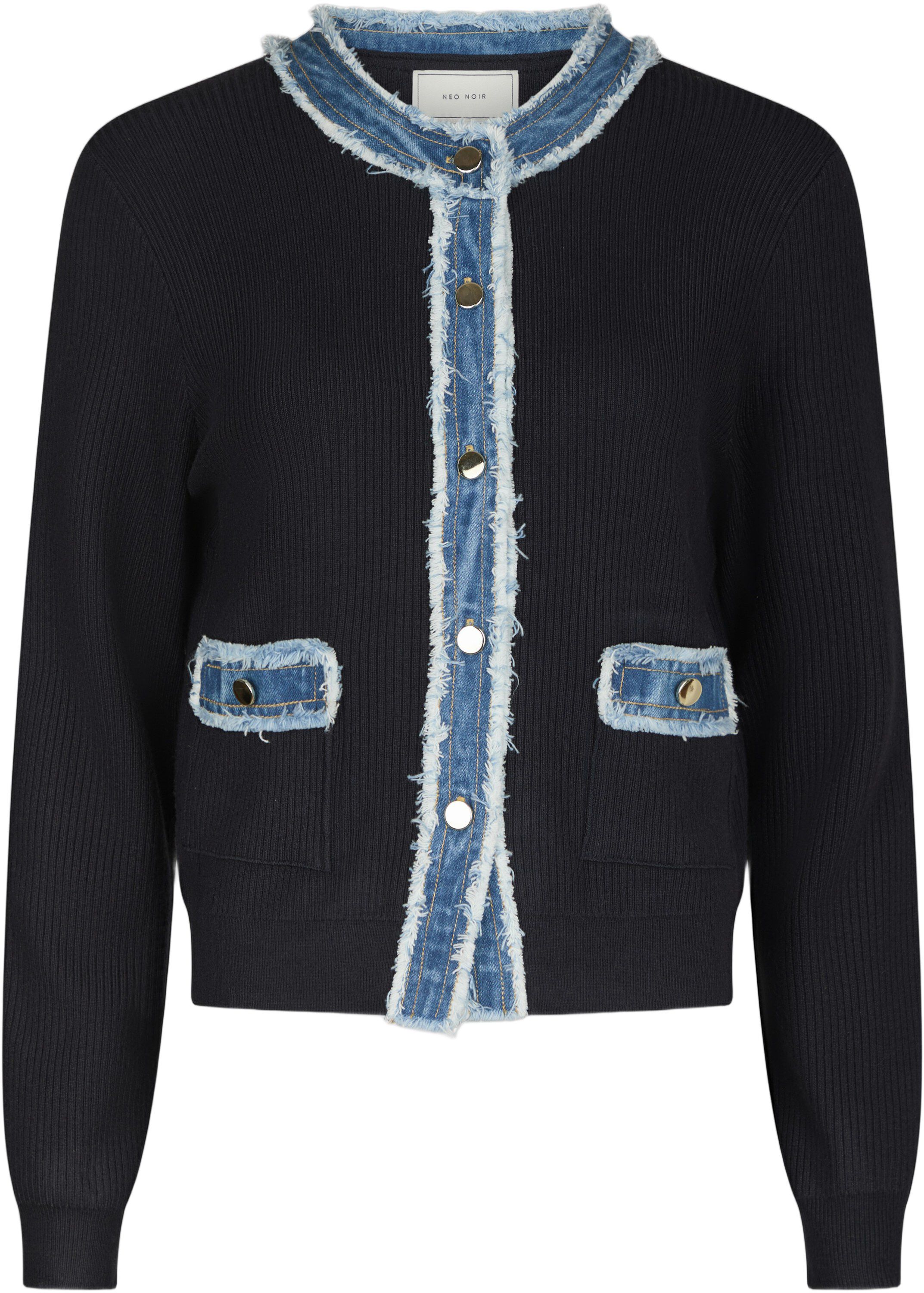 Zelma Knit Denim Cardigan