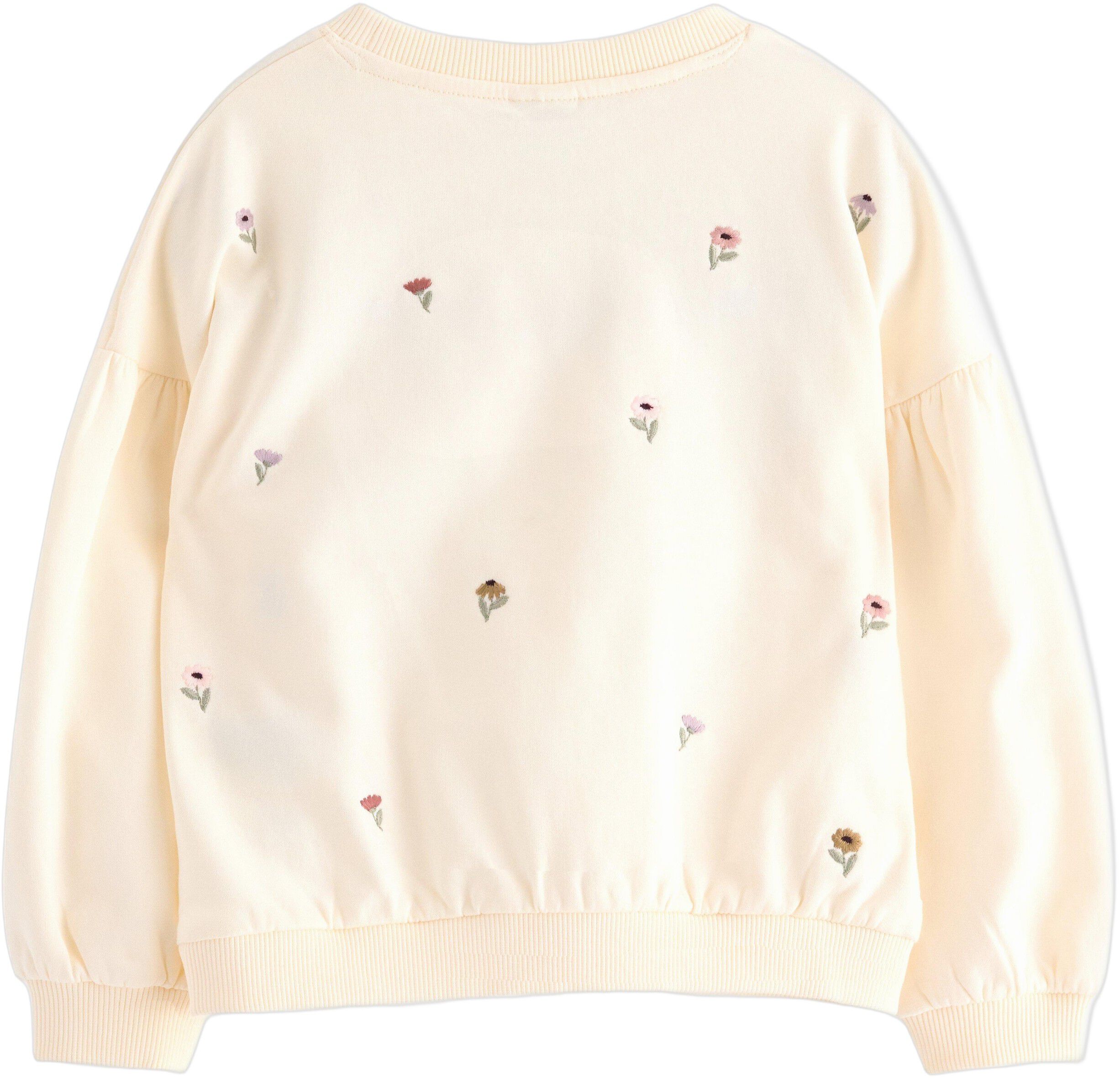 Mjuk sweatshirt i bomullstrik&aring; med