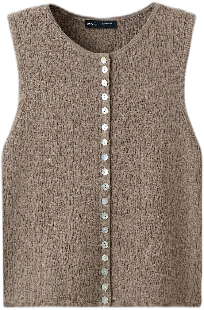 Plain button top
