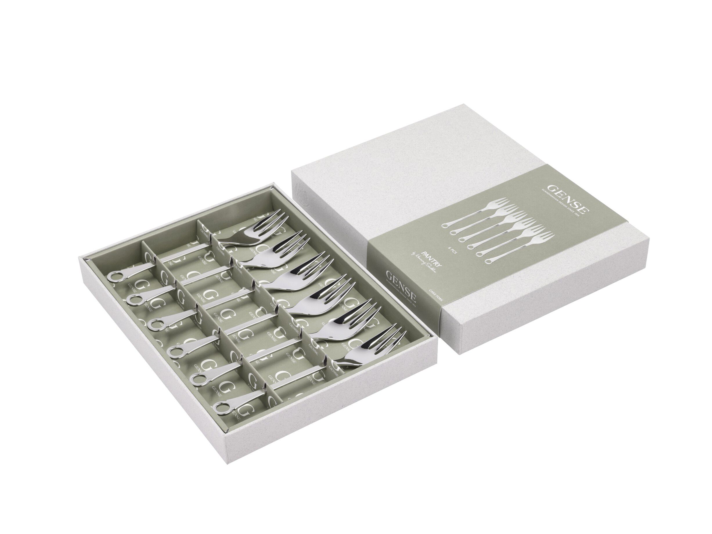 Kagegaffel Pantry 16 cm 6 stk. Mat/Blank st&aring;l