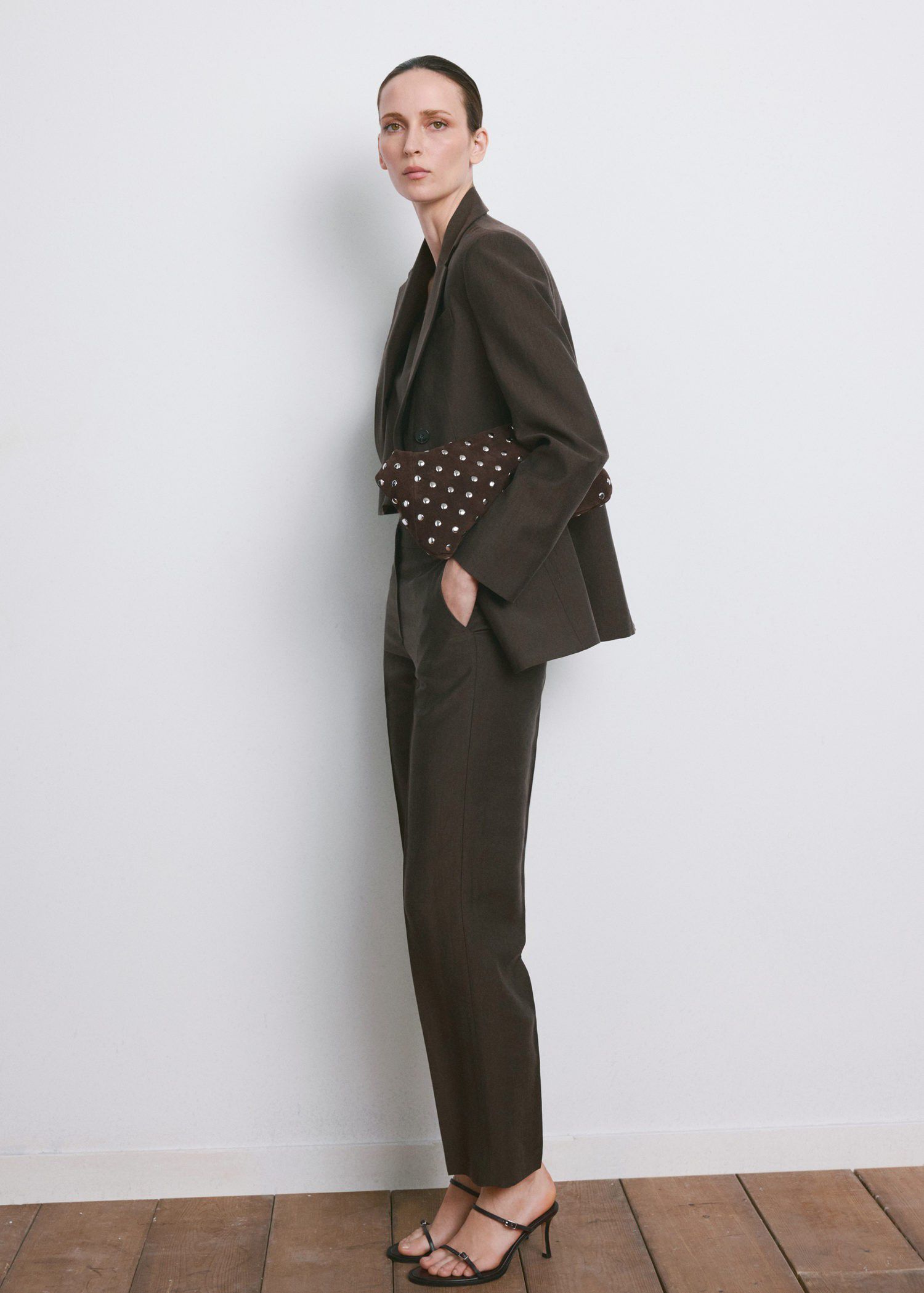Mid-rise lyocell trousers