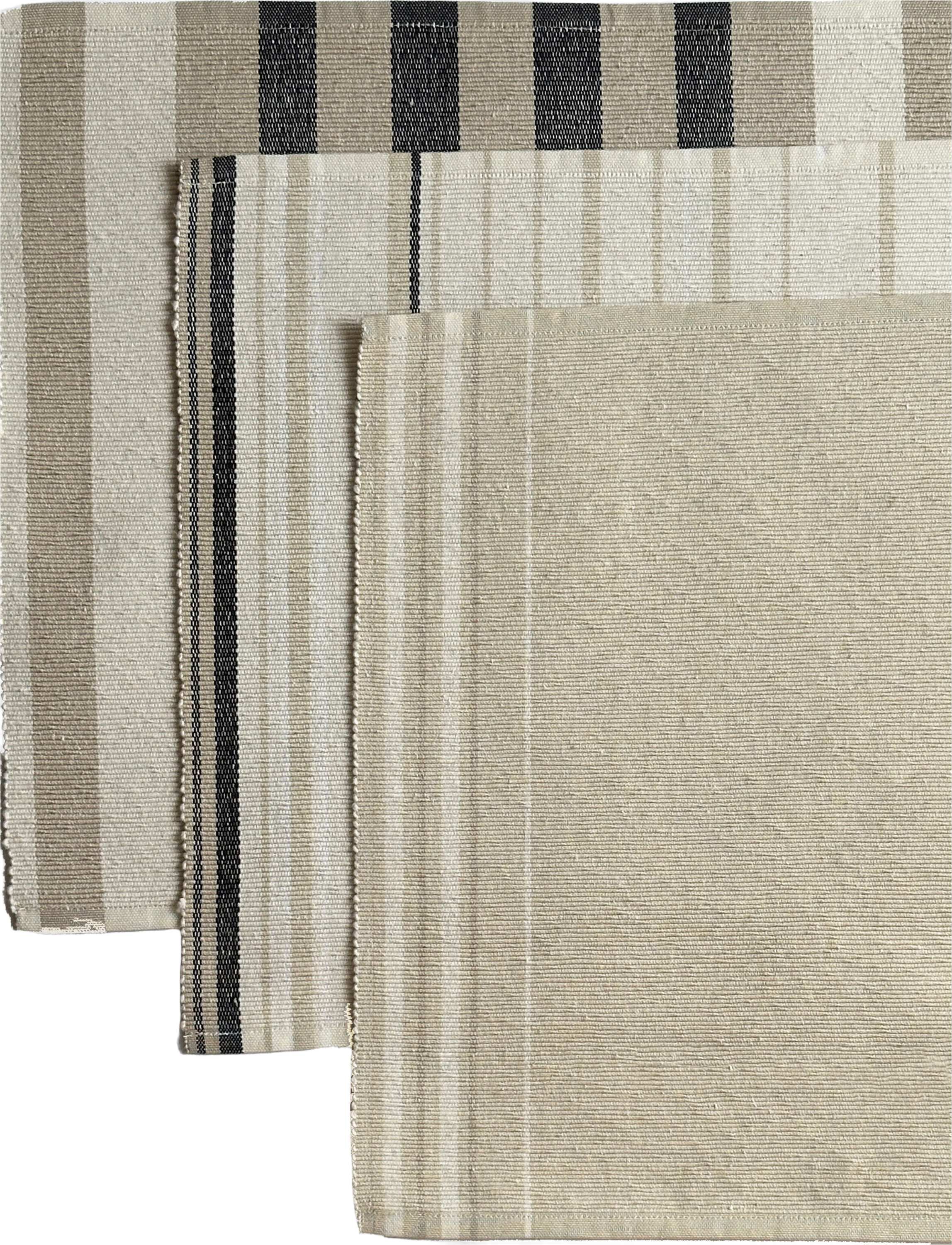 Vibeke Klint d&aelig;kkeserviet neutral linje 33x48 cm white