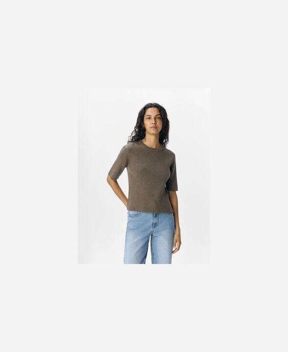 OBJELVA 2/4 RE O-NECK KNIT NOOS