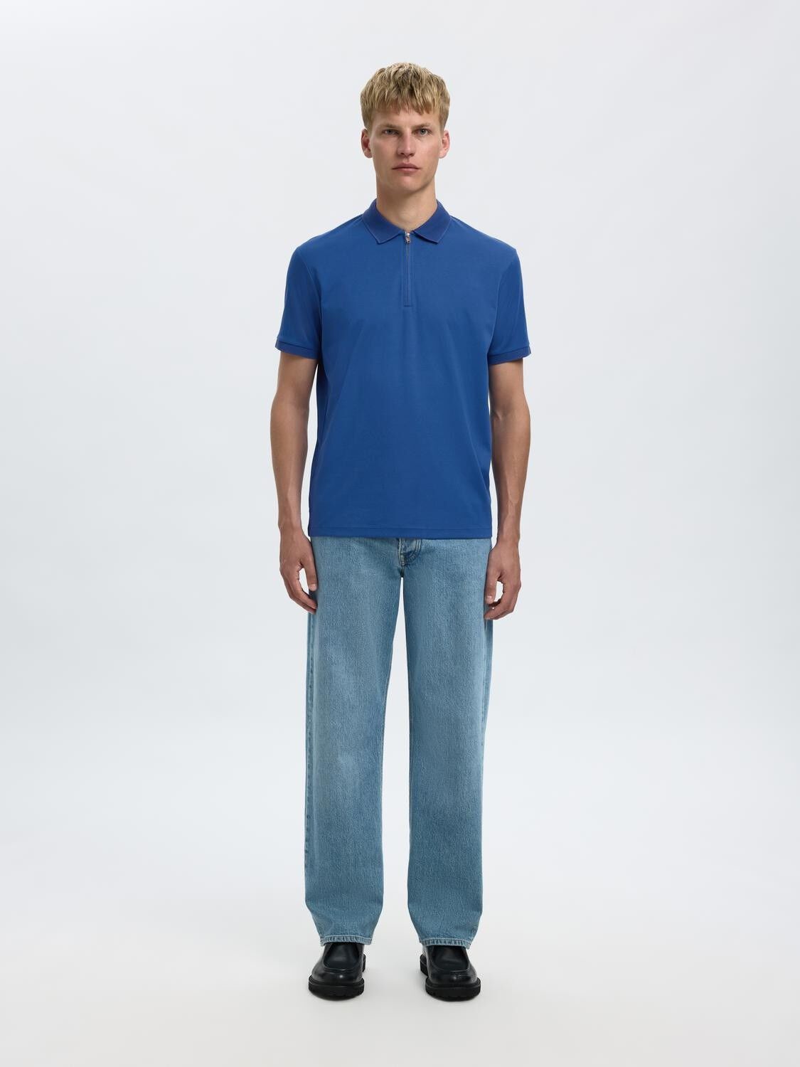 SLHFAVE ZIP SS POLO NOOS