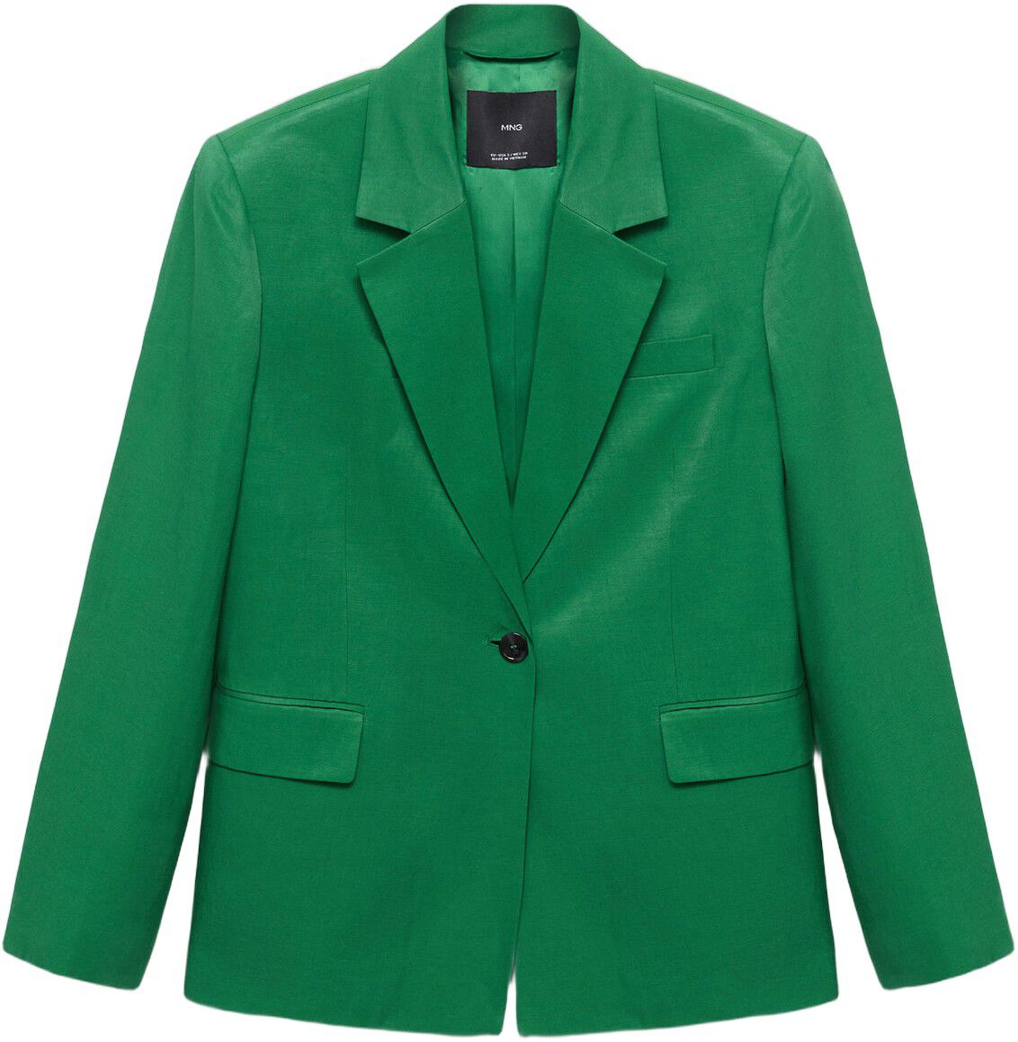 Linen-blend suit jacket