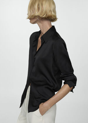 Satin finish flowy shirt