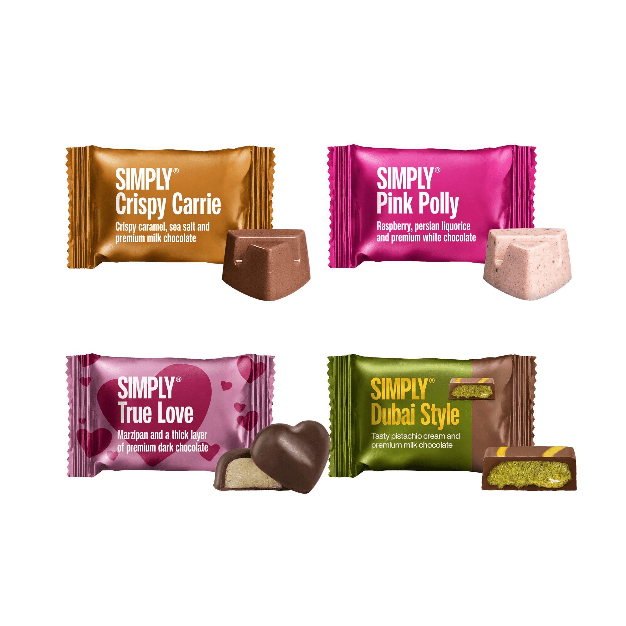 Simply&reg; JULEHJERTE&AElig;SKE S chokolade&aelig;ske (100g)