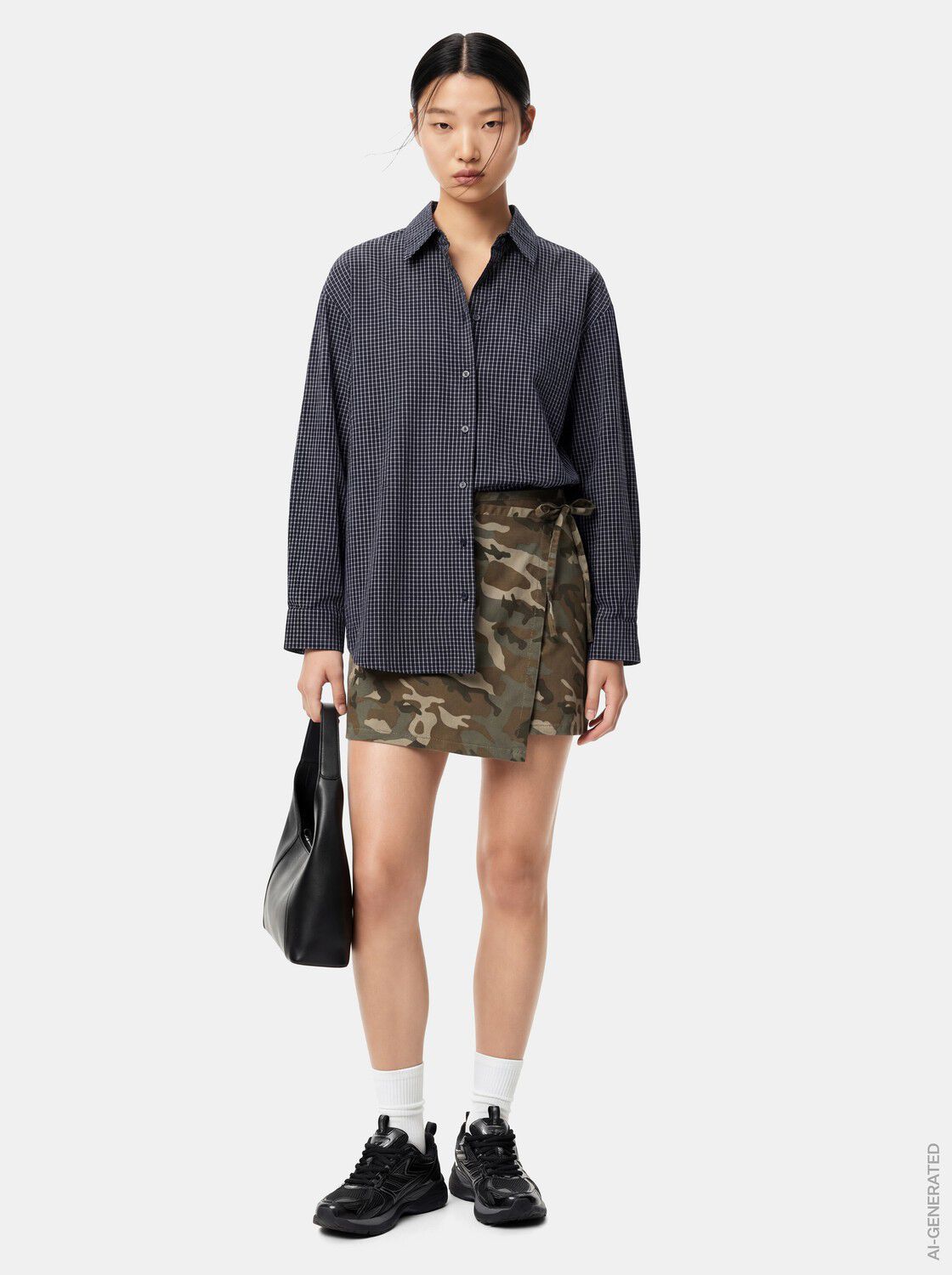 PCSILLA LS CHECK SHIRT WVN D2D