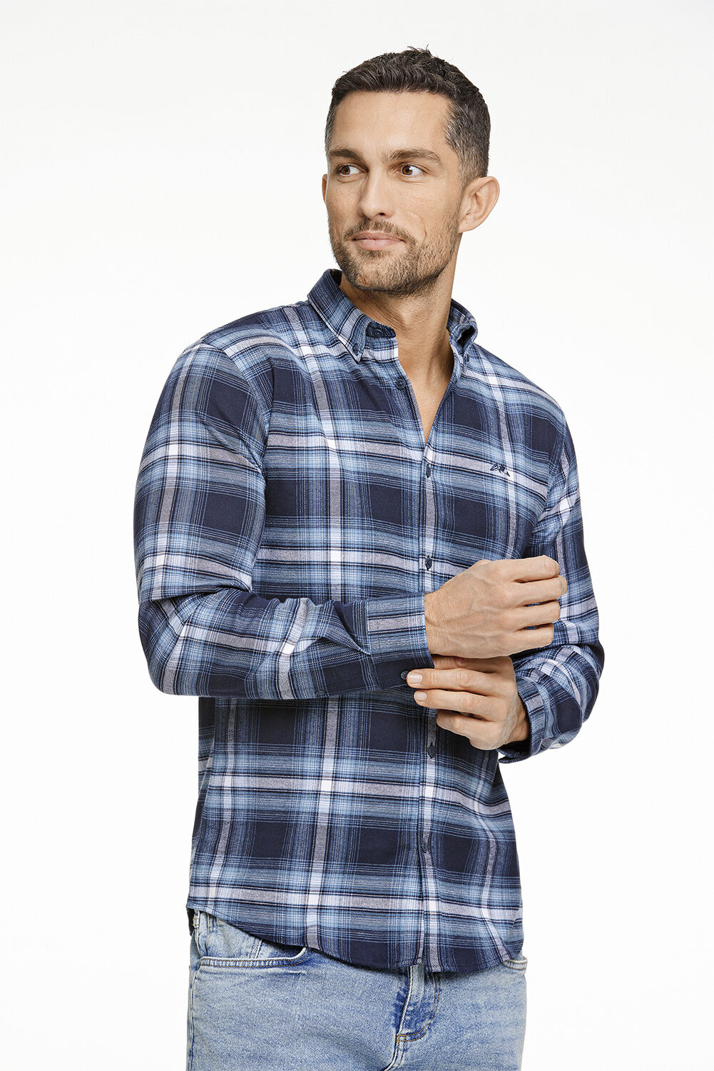 Brushed checked shirt L/S
