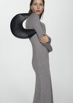 Knitted Perkins neck dress