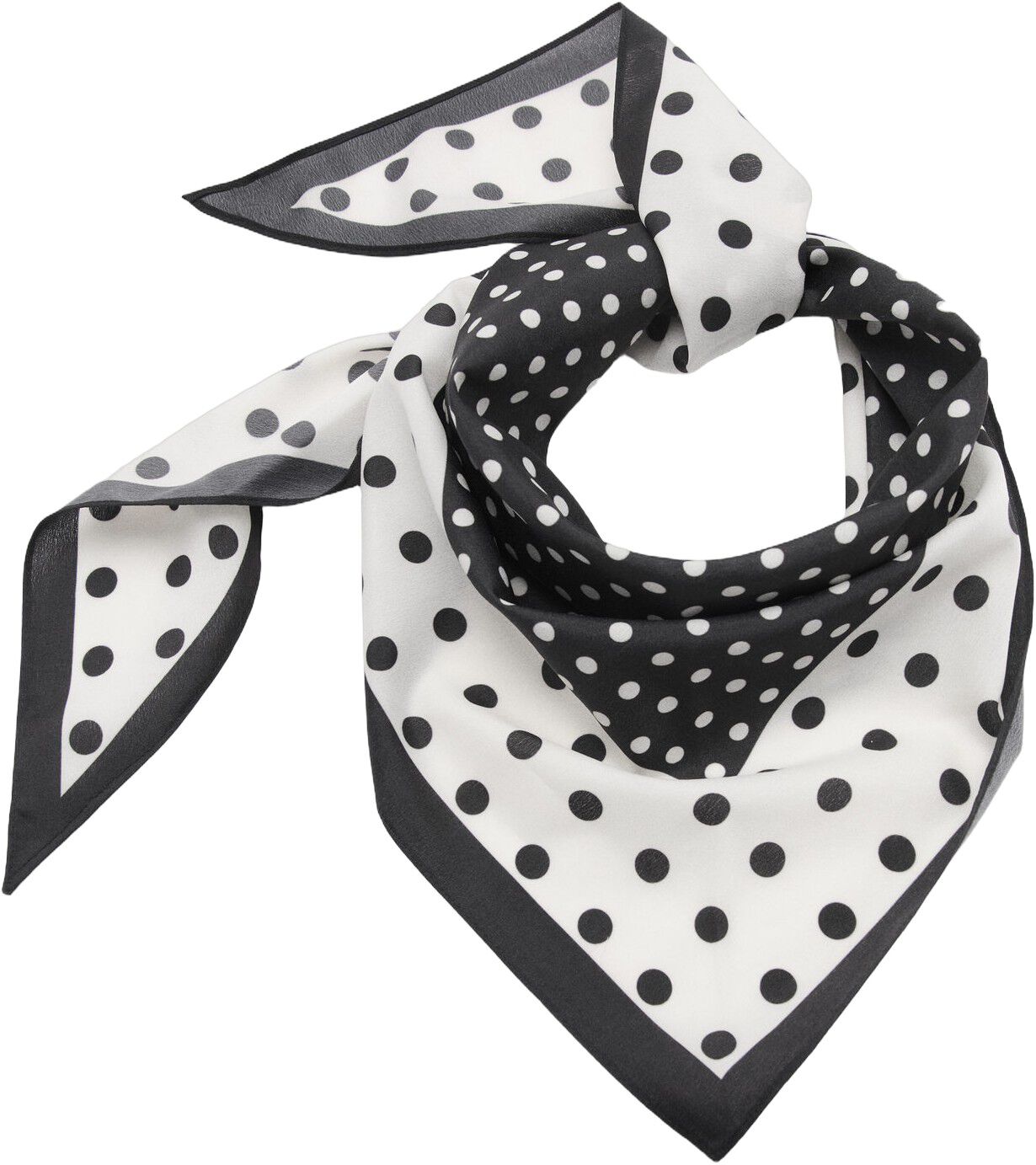 Satin check-print scarf