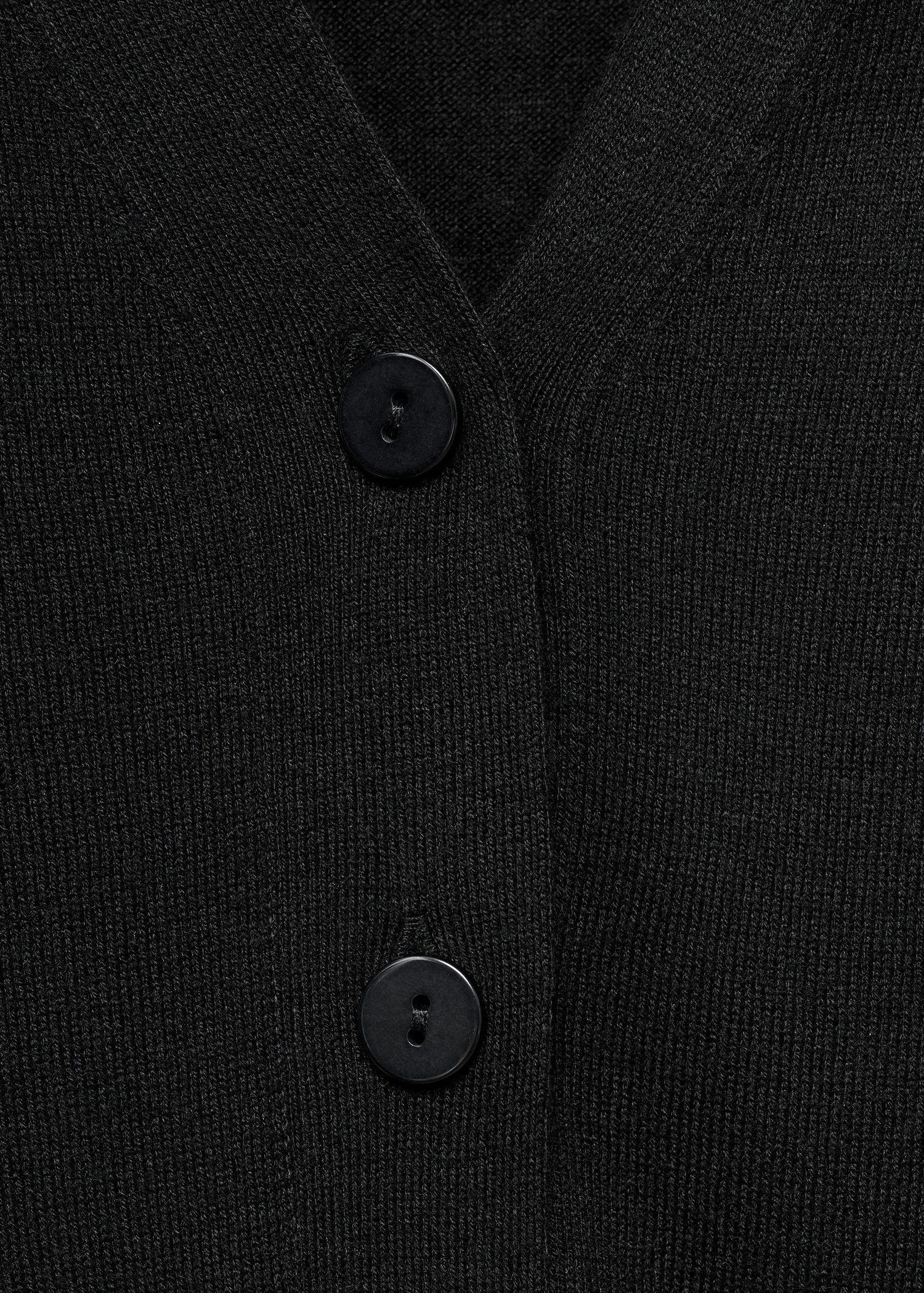 V-neck knitted cardigan