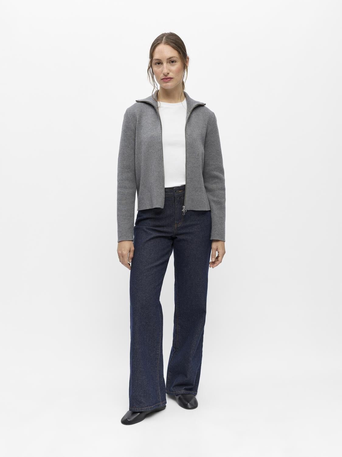 Objreynard L/S Re Zip Cardigan Noos